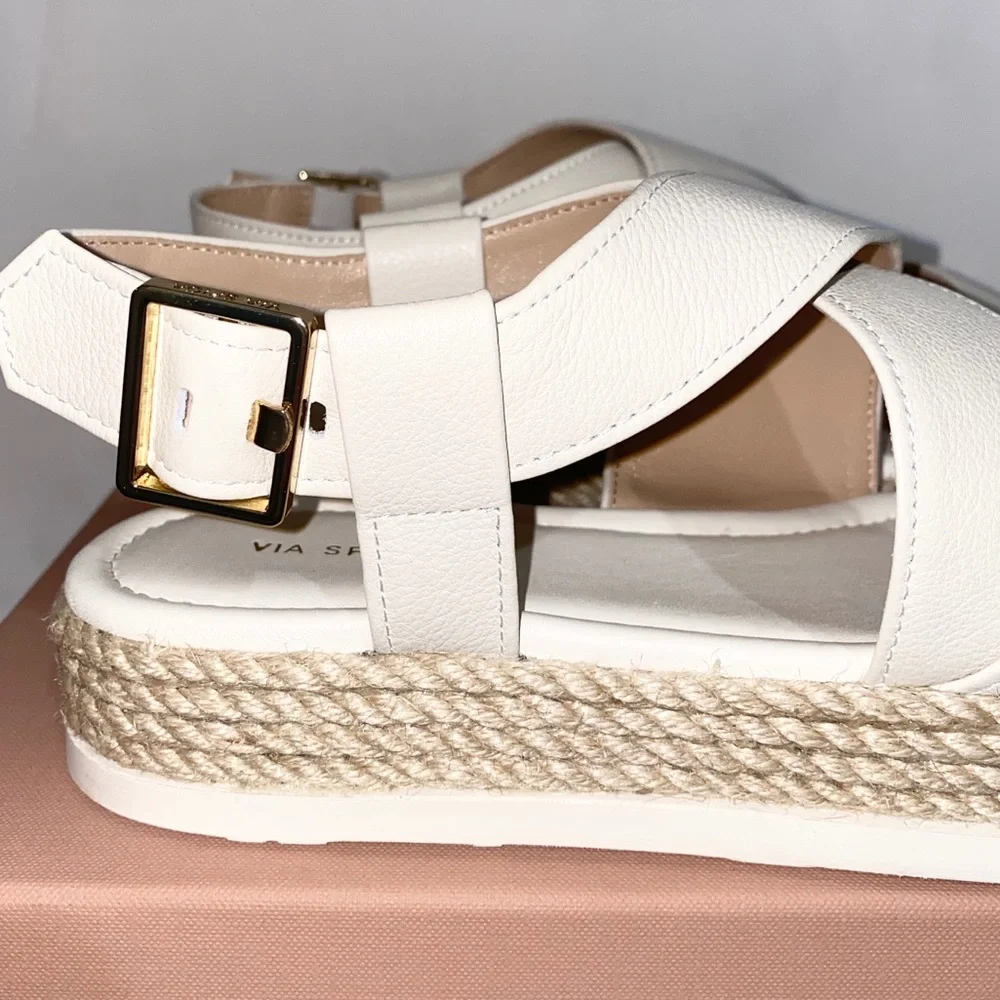 Via Spiga Leather Espadrille Sandal - Picture 10 of 11